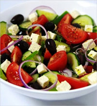 Постный греческий салат