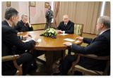 В.В.Путин провёл встречу с М.Д.Прохоровым, В.В.Жириновским и С.М.Мироновым