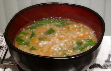 Суп из гречневой сечки (без масла)